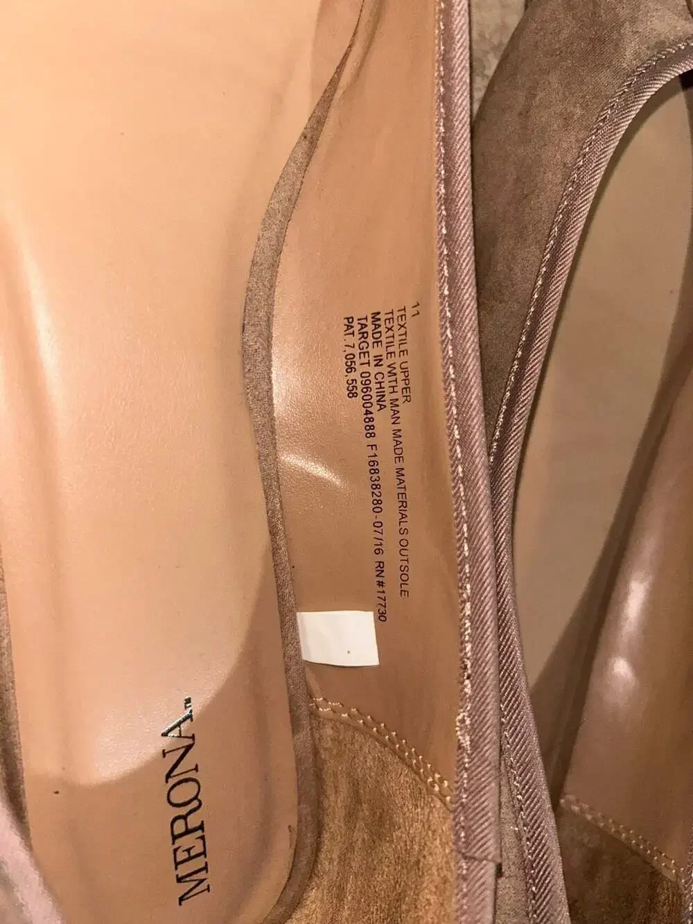 Merona Women's Pointed Toe Ballet Flats in Taupe
